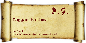 Magyar Fatima névjegykártya